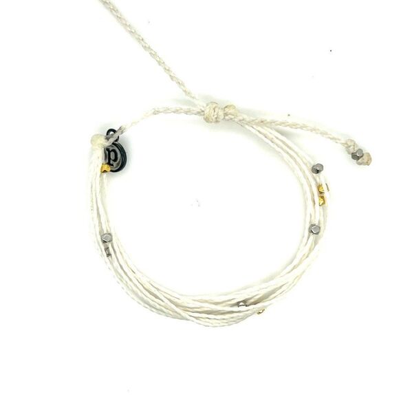 Pura Vida White Strand with Gold/Silver Beads Bracelet - Picture 3 of 4